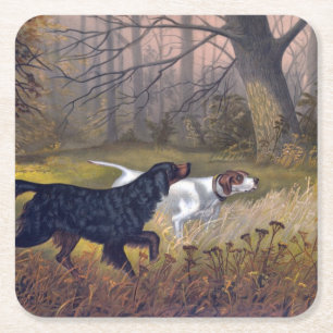 Gordon-Setzer auf Punkt-Untersetzer Rechteckiger Pappuntersetzer