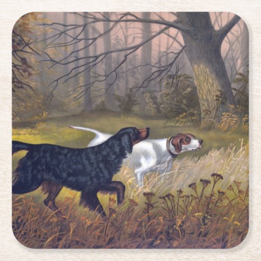 Gordon-Setzer auf Punkt-Untersetzer Rechteckiger Pappuntersetzer (Vorderseite)