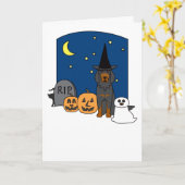 Gordon-Setzer Halloween Karte (Gelbe Blume)