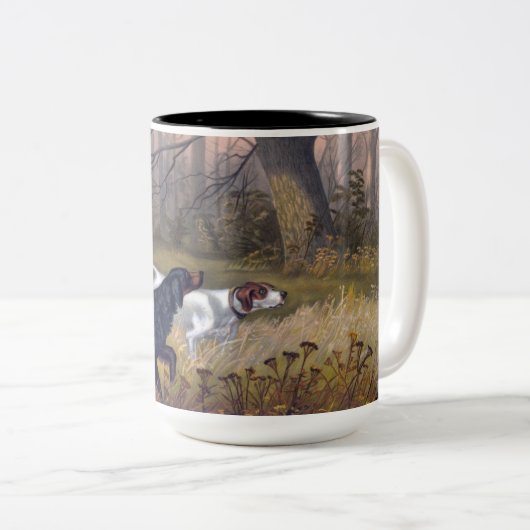 Gordon-Setzer im Punkt Zweifarbige Tasse (VorderseiteRechts)