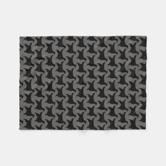 Gordon-Setzer-Silhouette-Muster Fleecedecke (Vorderseite (Horizontal))