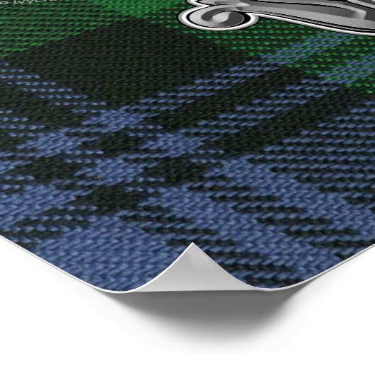 Gordon Tartan & Abzeichen Poster (Ecke)