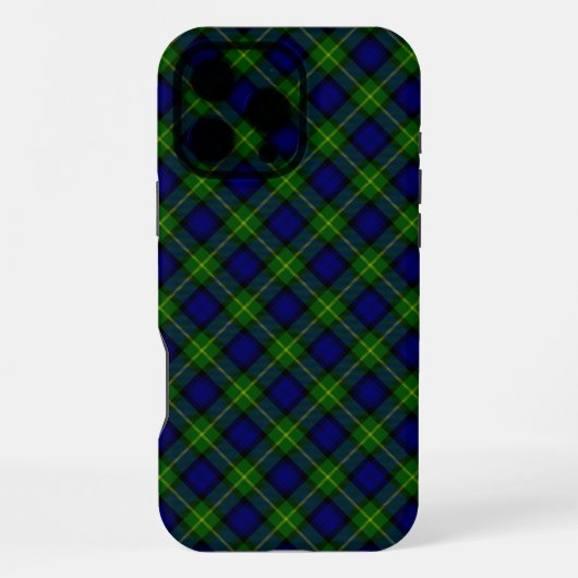 Gordon-Tartan blau-grün kariert iPhone Hülle (Rückseite)