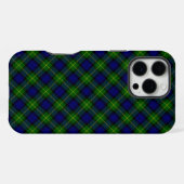Gordon-Tartan blau-grün kariert iPhone Hülle (Rückseite (Horizontal))