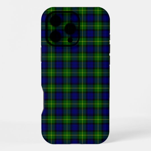 Gordon-Tartan blau-grün kariert iPhone Hülle (Rückseite)