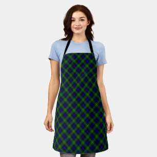 Gordon-Tartan blau-grün kariert Schürze