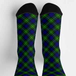 Gordon-Tartan blau-grün kariert Socken