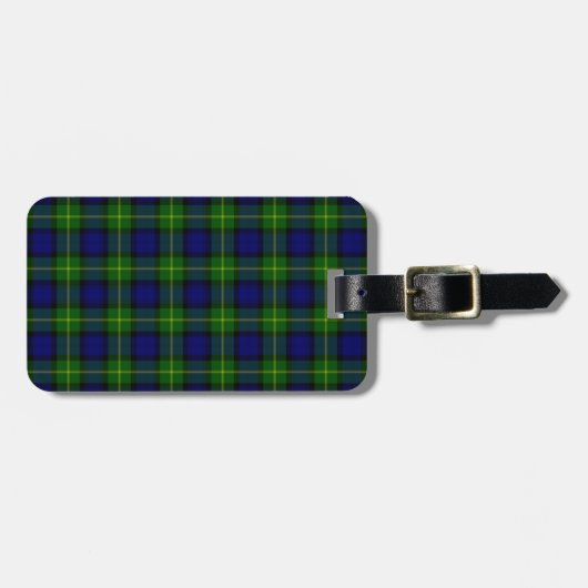 Gordon tartan blue kariert gepäckanhänger (Vorderseite horizontal)