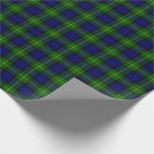 Gordon tartan blue kariert geschenkpapier (Ecke)