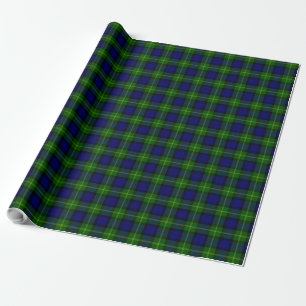 Gordon tartan blue kariert geschenkpapier