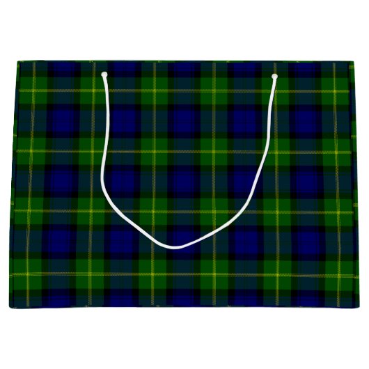 Gordon tartan blue kariert große geschenktüte (Vorderseite)