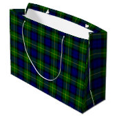 Gordon tartan blue kariert große geschenktüte (Rückseite Schrägansicht)