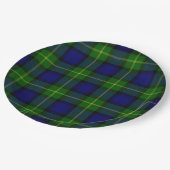Gordon tartan blue kariert pappteller (Schrägansicht)