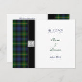 Gordon Tartan Celtic Wedding Response Card RSVP Karte (Vorne/Hinten)