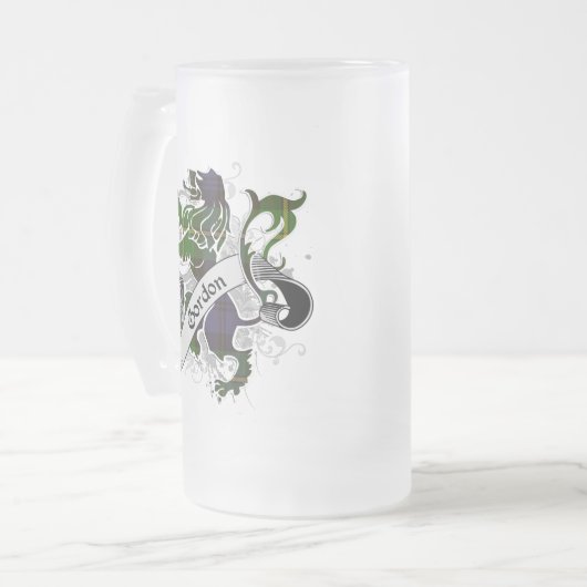 Gordon Tartan Lion Mattglas Bierglas (Vorderseite Links)