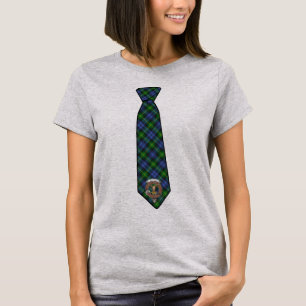 Gordon Tartan Necktie mit Abzeichen Women's T-Shirt