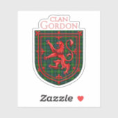Gordon Tartan Scottish Kariert Lion Rampant Aufkleber (Blatt)