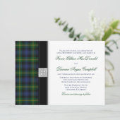 Gordon Tartan Wedding Einladung (Stehend Vorderseite)