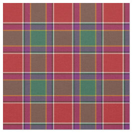 Gordon von Abergeldie Tartan Red and Green Kariert Stoff