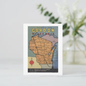 Gordon, Wisconsin - Große Buchstabenszenen Postkarte (Stehend Vorderseite)