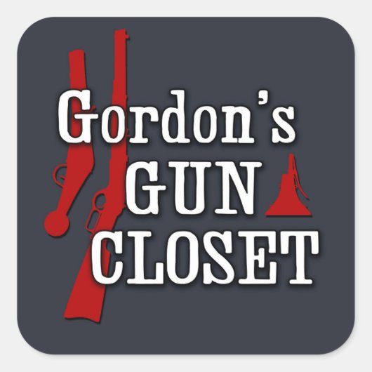 Gordon's Gun Closet Aufkleber (Vorderseite)