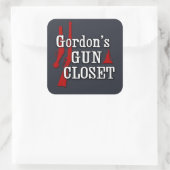 Gordon's Gun Closet Aufkleber (Tasche)