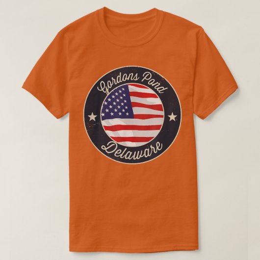Gordons Pond - Patriotic Delaware Souvenir T - Shi T-Shirt (Design vorne)