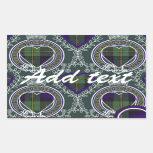 GordonScottish Tartan Rechteckiger Aufkleber