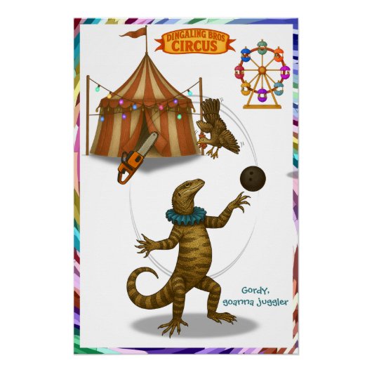Gordy, der Goanna-Jongleur Poster (Vorderseite)