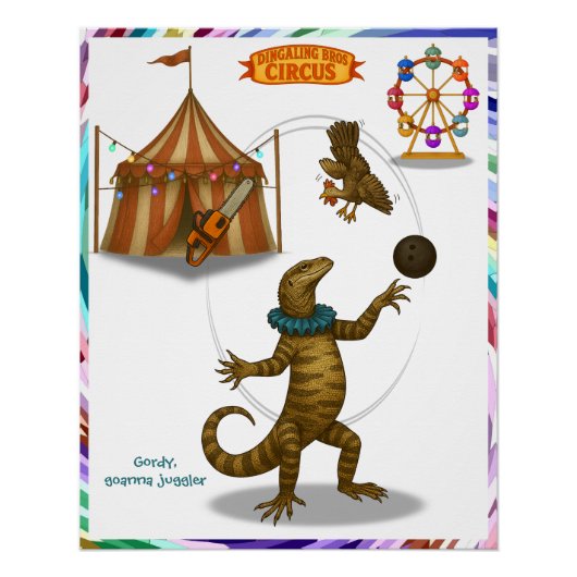 Gordy, der Goanna-Jongleur Poster (Vorderseite)