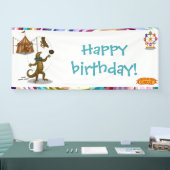 Gordy, Jongleur mit Riesen-Gecko Banner (Messe)