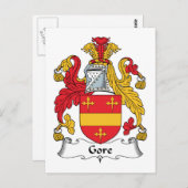 Gore Familienwappen Postkarte (Vorne/Hinten)