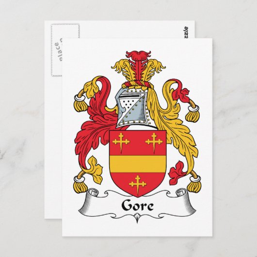 Gore Familienwappen Postkarte (Vorne/Hinten)