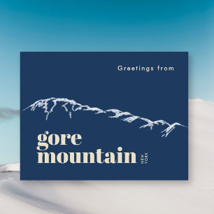 Gore Mountain New York hingekritzelte Landschaft Postkarte