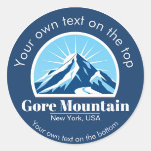 Gore Mountain, New York, NY Ski Medaille Runder Aufkleber
