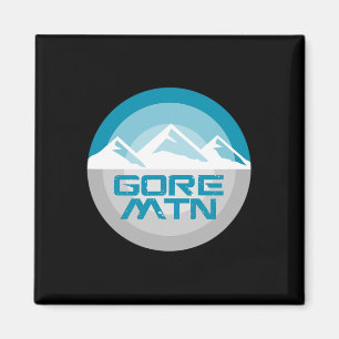 Gore Mountain Ny Grafik Vintage Snowboard Skate T- Magnet