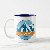 Gore Mountain Range Colorado Zweifarbige Tasse (Links)