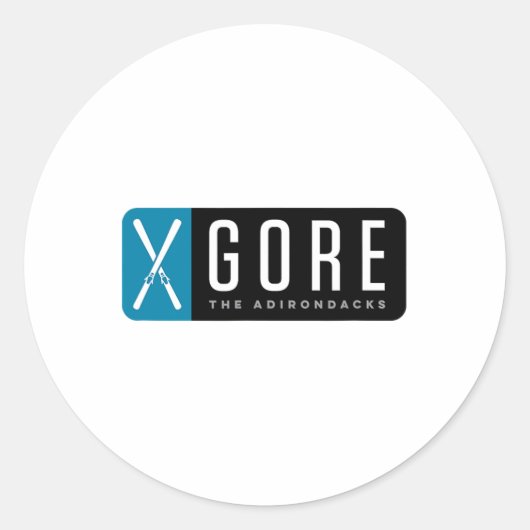 Gore Mountain Ski Runder Aufkleber (Vorderseite)