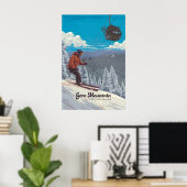 Gore Mountain Skigebiet Reiseplakat Poster (Heimbüro)