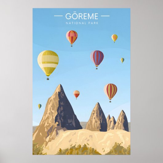 Goreme National Park Turkey Travel Poster (Vorne)