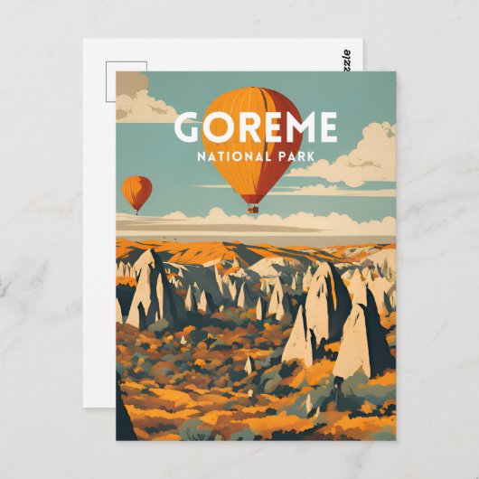 Goreme National Park Vintag Postkarte (Vorne/Hinten)