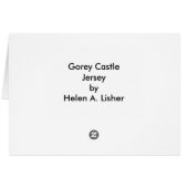 Gorey Castle, Jersey card (Rückseite Horizontal)