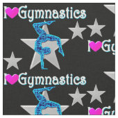 GORGEÖSE BLAU UND SCHWARZE GYMNASTIK FABRIK STOFF (Nahaufnahme)