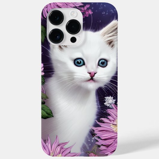 GORGEÖSE FLÜFFE WEISSE KLEINE KITTEN BLAUEN AUGEN Case-Mate iPhone HÜLLE (Rückseite)