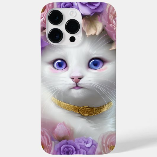 GORGEÖSE FLÜFFE WEISSE KLEINE KITTEN VIOLET AUGEN Case-Mate iPhone HÜLLE (Rückseite)