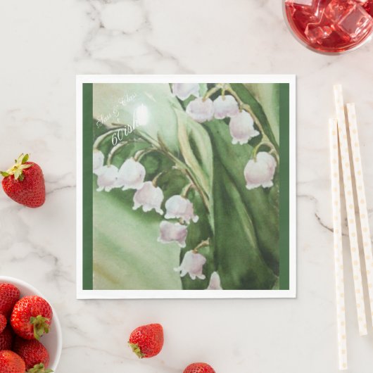 GORGEÖSE LILILY OF THE VALLEY MIT MONOGRAMM SERVIETTE (Beispiel)