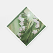 GORGEÖSE LILILY OF THE VALLEY MIT MONOGRAMM SERVIETTE (Ecke)