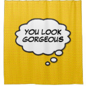 GORGEÖSSE Fun Retro Comic Book Pop Kunst Duschvorhang (Vorderseite)