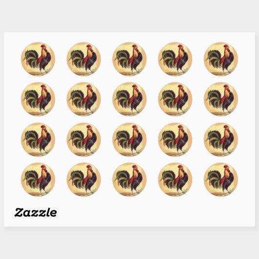 Gorgeoud Rooster Stickers (Blatt)