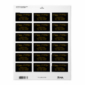 Gorgeous address labels happy holidays adressaufkleber (Vorne)